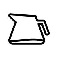 Outline Icon of a Barista s Milk Frothing Pitcher Jug vector