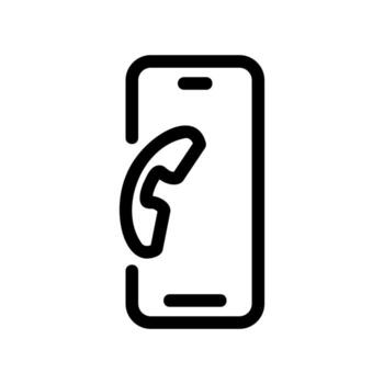 Smartphone Screen Displaying an Incoming Phone Call Icon vector