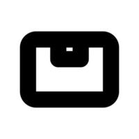 Minimalist Side View of a Taped Delivery Box Icon vector