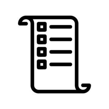 Illustrated Document with Checklist and Checkboxes for Task Management vector