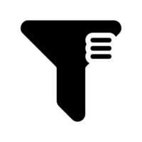 Filter Tool Icon with Adjustment or Settings Button vector