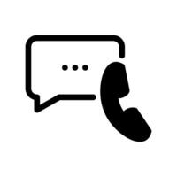 Phone Handset Emerging from a Speech Bubble for Communication vector