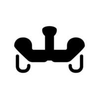 Glyph Icon of a Two Wheeled Self Balancing Personal Transporter vector