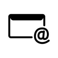 Email Address Symbol with an Envelope and an At Sign vector