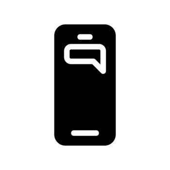 Mobile Phone Icon Displaying a Notification or Message Bubble vector