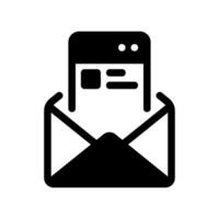 Open Envelope Icon Revealing a Smartphone with Document on Screen vector