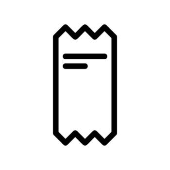 digital recibo icono con ondulado bordes representando un transacción grabar vector