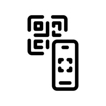 móvil dispositivo exploración un digital qr código para rápido acceso vector