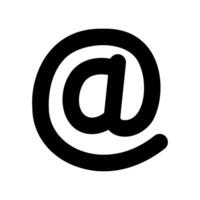Large at symbol, representing email or social media handles vector