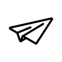 Paper airplane icon, symbolizing sending messages or quick communication vector