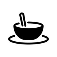 Serving Bowl with a Spoon, Indicating Food or Culinary Mixing vector