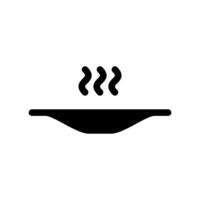 Hot steaming soup bowl in profile, ready for a warm meal vector