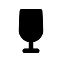 Fragile object icon an empty stemmed glass for careful handling vector