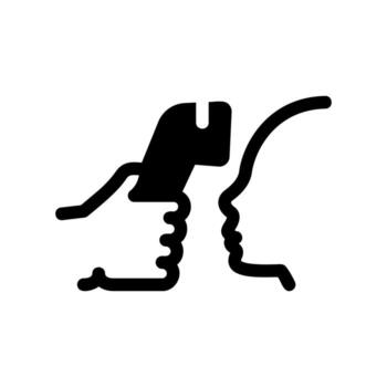 Thermal scanning icon of a person s forehead being checked for temperature vector