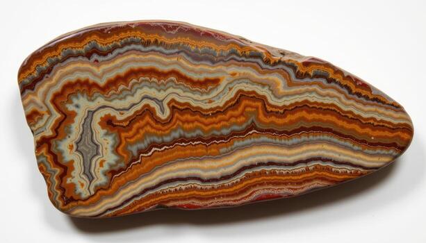 close up view of a jasper slab revealing scenic picture like patterns in earthy tones. photo