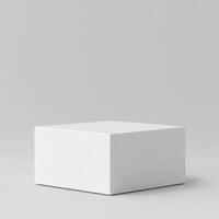 Empty podium and product pedestal mockup for display purposes, perfect for showcasing cosmetics or other merchandise in minimalist settings, highlighting clean design and versatility photo