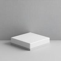 Empty podium and product pedestal ideal for staging cosmetics, beauty items display, and promotional events in elegant, minimalist design showcasing clean structure photo