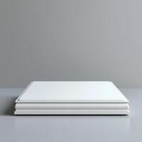Empty podium and product pedestal design for showcasing cosmetics, personal care items, and other products in modern, minimalist style, providing a clean backdrop for presentation photo