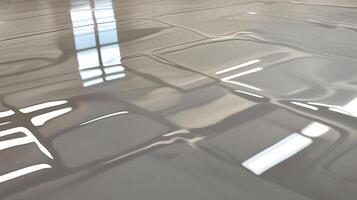 A shiny floor with a window in the middle photo