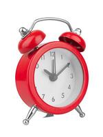 Alarm clock on white back photo
