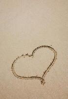 heart on sea sand photo