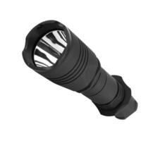 Flashlight on white background photo