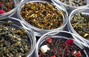 Set of a Tea in a bowle photo