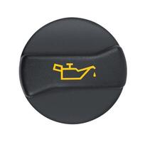 Cap for engine oil on a white photo
