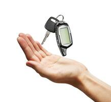 Car key in a hand photo