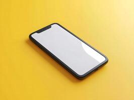 Seamless 3d blank phone screen layout perfect for mockup presentations and product design photo