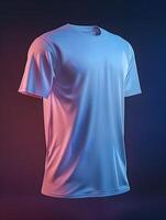 High quality 3d t shirt mockup in front view with realistic shadows ideal for showcasing custom apparel photo