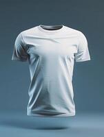 3d t shirt mockup featuring natural fabric folds and soft lighting suitable for product display or digital catalogs photo