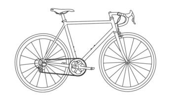Fast Speed Racing Bicycle with Thin Tires Kids Coloring Page vector