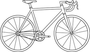 Dynamic Road Racing Bicycle Sports Coloring Page for Enthusiasts vector