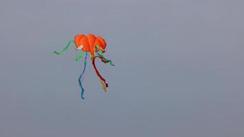 A vibrant kite soars and dances in the breeze. video