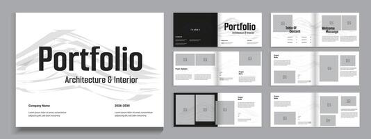 Landscape Portfolio Architecture Portfolio, Presentation Portfolio Creative Modern Interior Portfolio Design layout vector