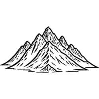 Emblem of mountain range of the tourist route vector