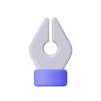 Fountain pen nib icon vector