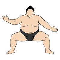 Sumo Illustration Character Simple vector