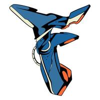 F Graffiti Futuristic Typography Font vector