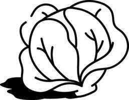 A sketchy style icon representing cabbage vector