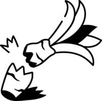 A doodle style icon showing celtuce vector
