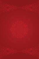 Red elegant ornamental background design vector