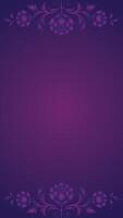 Elegant purple floral frame background design vector
