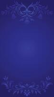 Elegant blue floral frame design background vector
