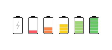 Battery Charge Level Icons vector