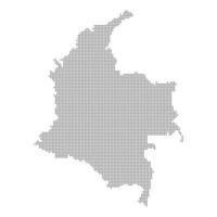 Dotted Map of Colombia vector