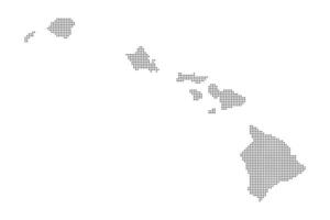 Dotted Map of Hawaiian Islands vector