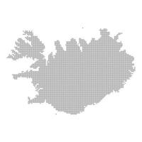 Dotted Map of Iceland vector