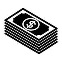 money stack icon in isometric style illustration. vector
